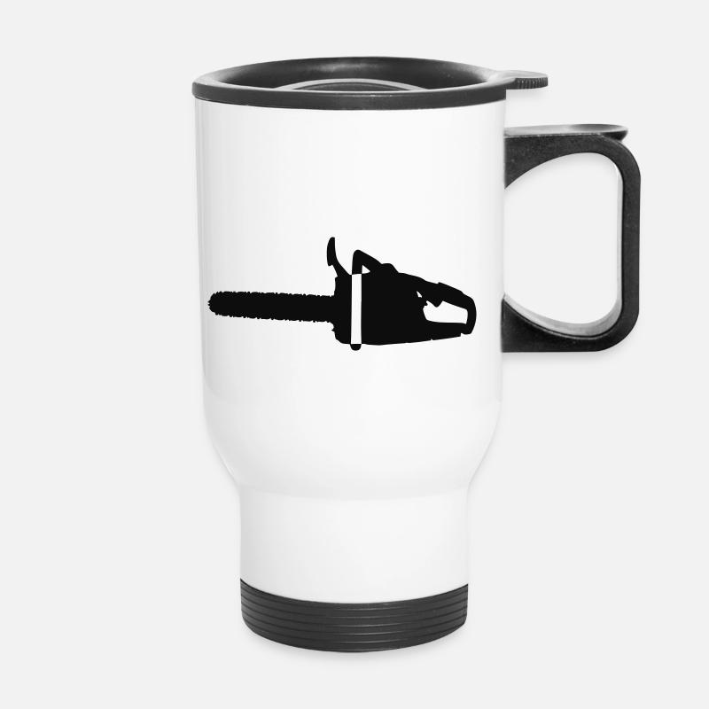 Chainsaw - Thermal mug with handle - white