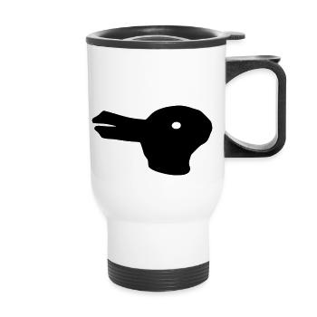Duck-Rabbit - Tasse isotherme avec poignée - blanc - Devant