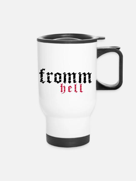 fromm hell_vec_2 de - Thermobecher mit Tragegriff - Weiß