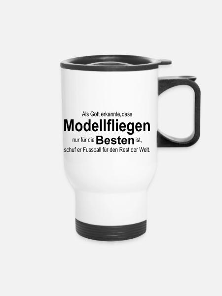 gott modellfliegen - Thermobecher mit Tragegriff - Weiß