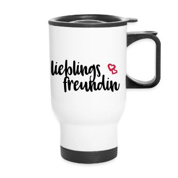 Lieblingsfreundin - Thermobecher mit Tragegriff - Weiß - Vorne