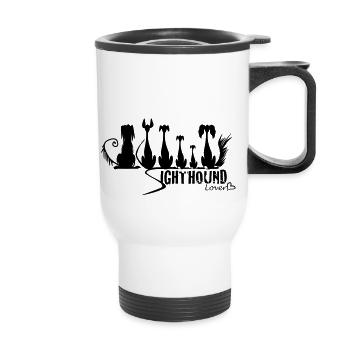 sighthound_lover - Tasse isotherme avec poignée - blanc - Devant