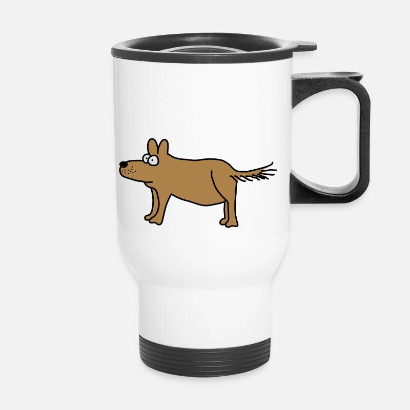 Dog - Thermal mug with handle - white