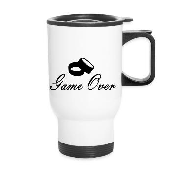 gameover - Thermal mug with handle - white - Front