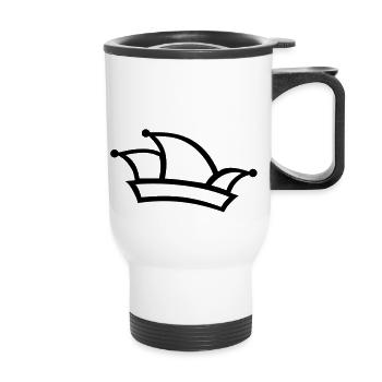 Carnival fools cap - Thermal mug with handle - white - Front