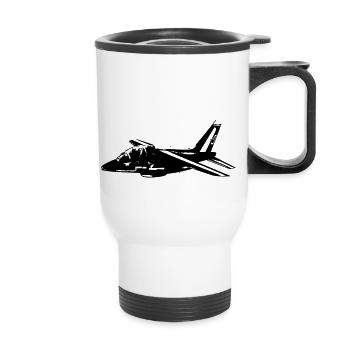 Avion patrouille de france - Tasse isotherme avec poignée - blanc - Devant