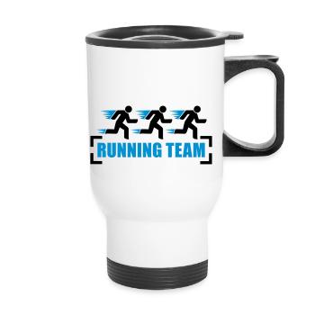 Running Team - Thermal mug with handle - white - Front