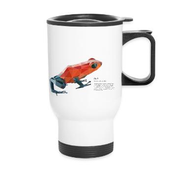 fig5_polygonpfeilgiftfrosch - Thermobecher mit Tragegriff - Weiß - Vorne