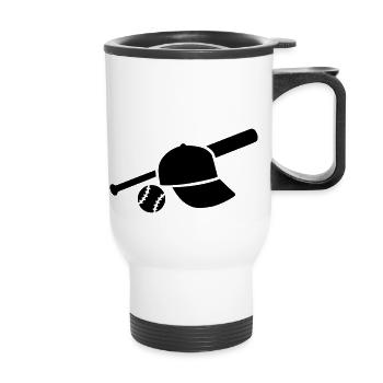 Baseball - Tasse isotherme avec poignée - blanc - Devant