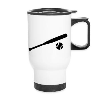 Baseball - Tasse isotherme avec poignée - blanc - Devant