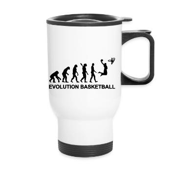 Evolution Basketball - Thermal mug with handle - white - Front