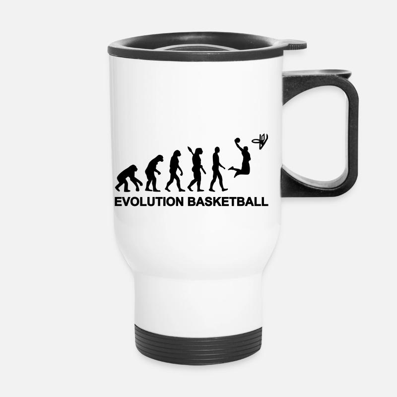 Evolution Basketball - Thermobecher mit Tragegriff - Weiß