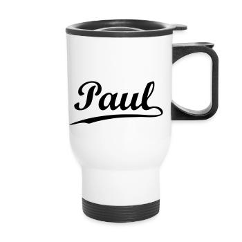 paul - Thermal mug with handle - white - Front