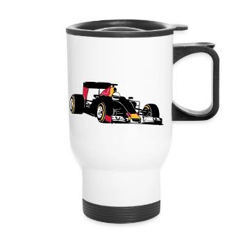 Formela One Racing - Thermobecher mit Tragegriff - Weiß - Vorne