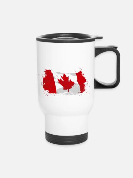 Canada Flag - Thermobecher mit Tragegriff - Weiß