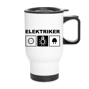 Elektriker Elektrik - Thermobecher mit Tragegriff - Weiß - Vorne