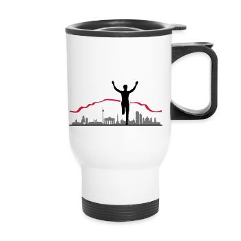 Berlin Marathon - Thermobecher mit Tragegriff - Weiß - Vorne