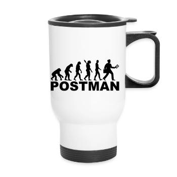 Evolution postman - Thermal mug with handle - white - Front