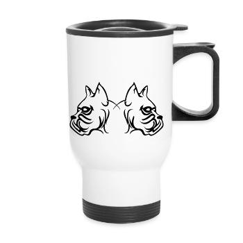 dogs - Tasse isotherme avec poignée - blanc - Devant