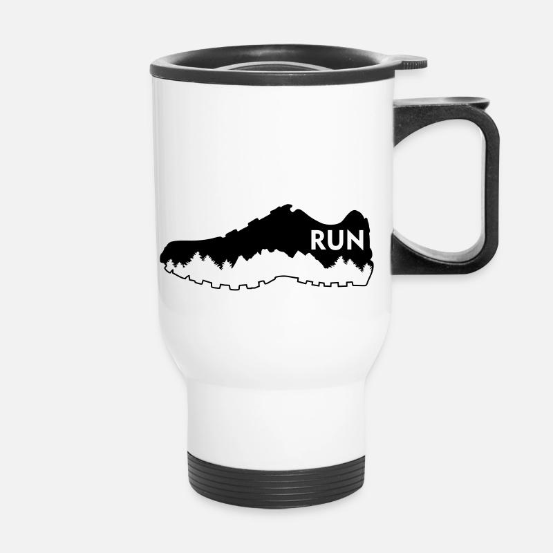 Trail Running, Laufen - Thermobecher mit Tragegriff - Weiß
