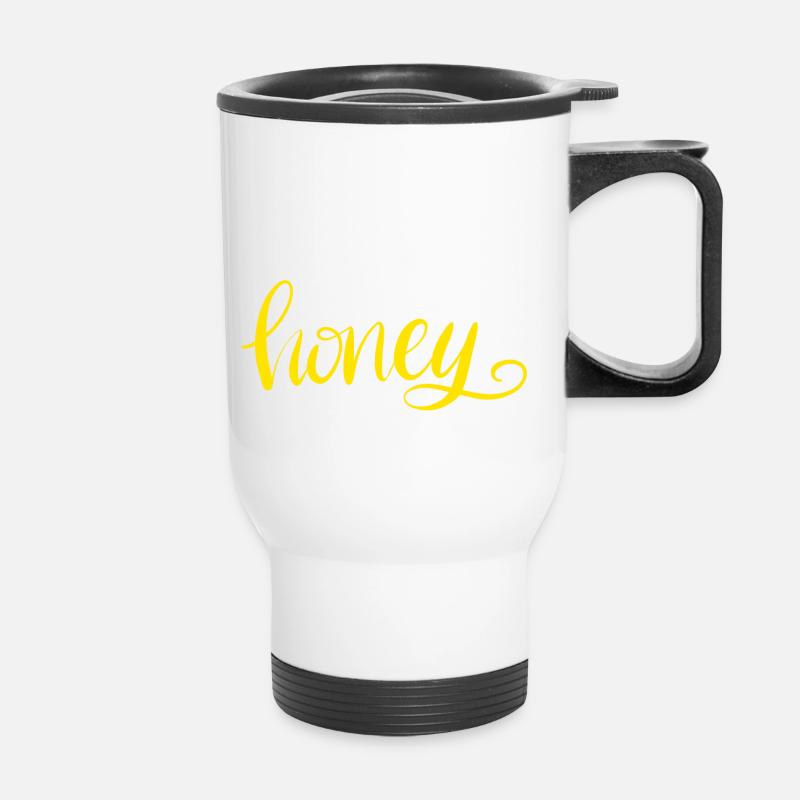 Honey - Thermal mug with handle - white