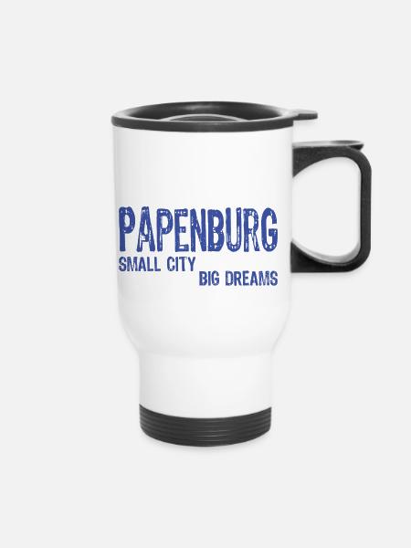 Papenburg - Thermobecher mit Tragegriff - Weiß