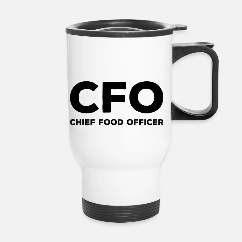 Chief Food Officer for the Chef - Thermal mug with handle - white
