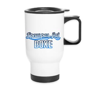 Boxe - j'peux pas , j'ai Boxe - Tasse isotherme avec poignée - blanc - Devant