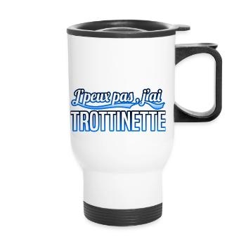 Trottinette - j'peux pas , j'ai Trottinette - Tasse isotherme avec poignée - blanc - Devant