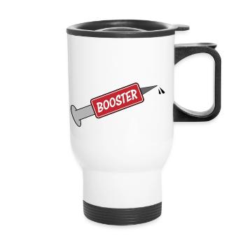 Syringe Vaccine Booster - Thermal mug with handle - white - Front