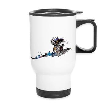Faisan - Tasse isotherme avec poignée - blanc - Devant