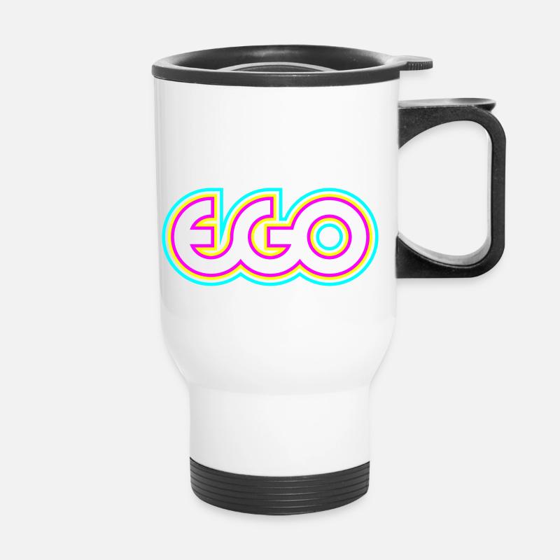ego neon - Thermal mug with handle - white