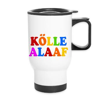 Kölle alaaf - Thermobecher mit Tragegriff - Weiß - Vorne