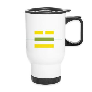 Lake green yellow modern and stylish - Tasse isotherme avec poignée - blanc - Devant