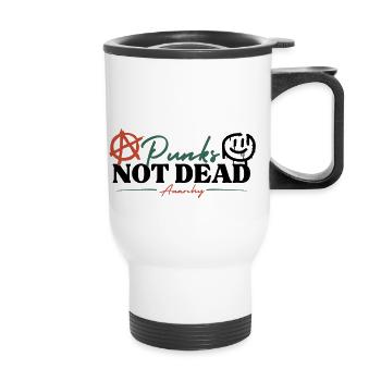 Punks not dead - Anarchy - Thermobecher mit Tragegriff - Weiß - Vorne