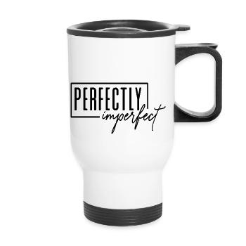 Parfaitement imparfait - Tasse isotherme avec poignée - blanc - Devant