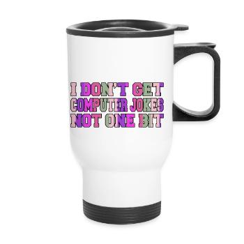 robotics statement birthday present - Thermobecher mit Tragegriff - Weiß - Vorne