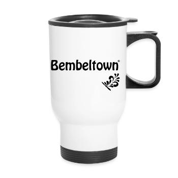 Bembel Design #FrankfurterOriginal #069 - Thermobecher mit Tragegriff - Weiß - Vorne