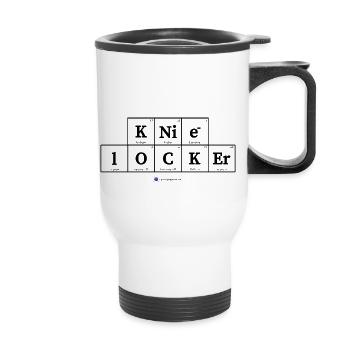 Knie locker (helle Stoffe) - Thermobecher mit Tragegriff - Weiß - Vorne