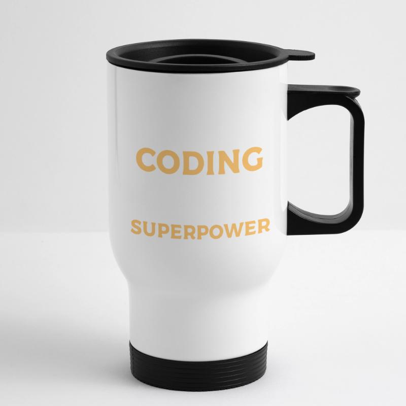 Coding Is My Superpower - Programmer Design Thermal mug with handle