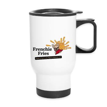 Frenchie Fries - Thermobecher mit Tragegriff - Weiß - Vorne