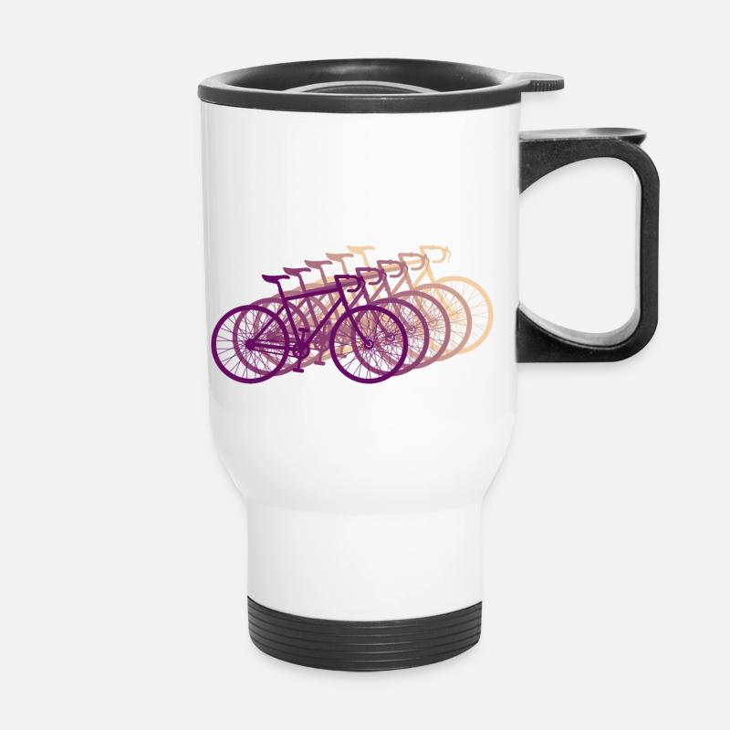 Fahrrad Rennrad Vintage Retro - Thermobecher mit Tragegriff - Weiß