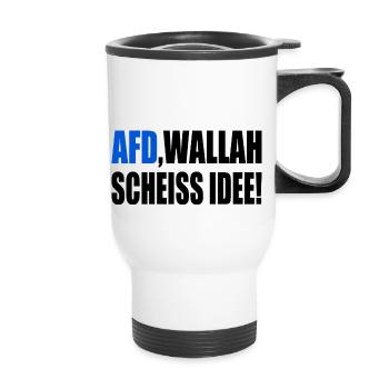 Afd wallah scheiss idee - Thermobecher mit Tragegriff - Weiß - Vorne