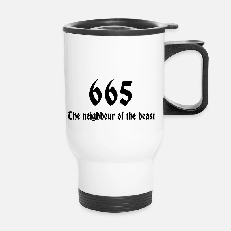 665 - Thermobecher mit Tragegriff - Weiß