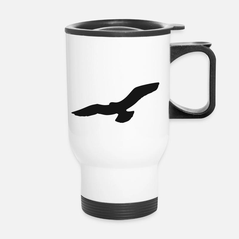oiseau - Tasse isotherme avec poignée - blanc