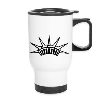 Couronne de la Statue de la Liberté - Tasse isotherme avec poignée - blanc - Devant