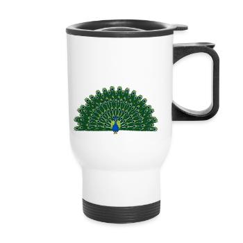 Paon 3 - Tasse isotherme avec poignée - blanc - Devant