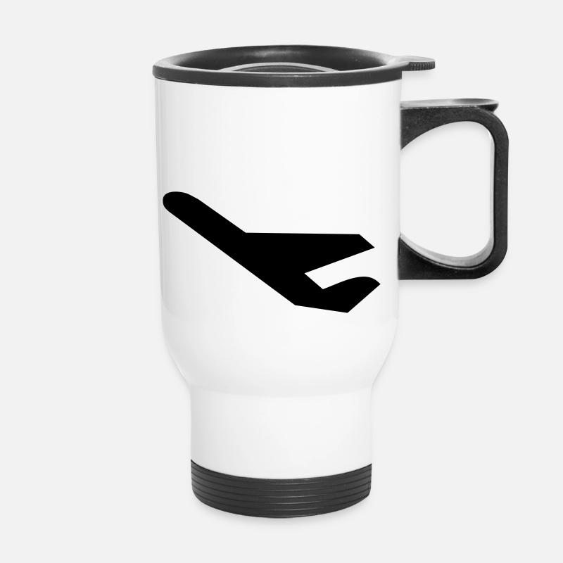 flugzeug - Thermobecher mit Tragegriff - Weiß