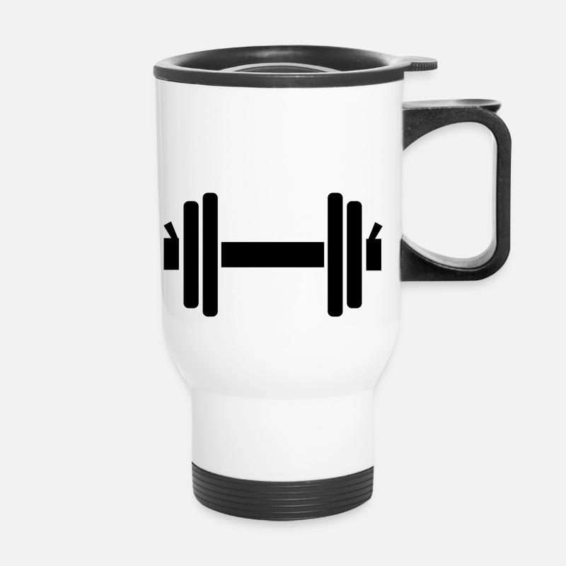 Haltère - Tasse isotherme avec poignée - blanc