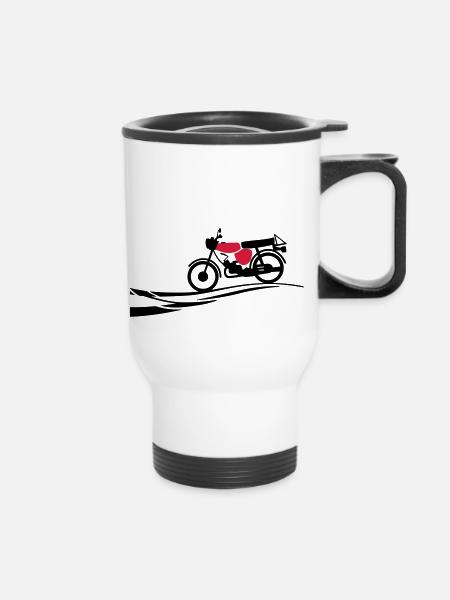 Fahrzeug - Simson S51 - Thermobecher mit Tragegriff - Weiß